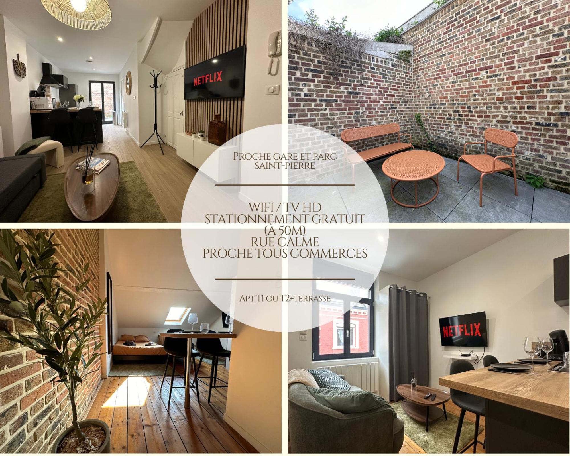 Apartament Immeuble St-Pierre - Gare 10Min - Hortillonnages 5Min - Wifi - Tv Hd Amiens Zewnętrze zdjęcie